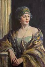 Italiaanse school (XX) - Ritratto di donna, Antiek en Kunst, Kunst | Schilderijen | Klassiek