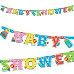 Letterbanner Babyshower multi coloured, Hobby en Vrije tijd, Feestartikelen, Verzenden, Nieuw, Versiering, Geboorte of Huwelijk