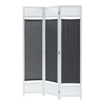 Kamerscherm Dorotea scheidingswand 120x170 cm wit en donkerg, Tuin en Terras, Verzenden, Nieuw
