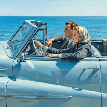 Le Yack - Azure Coast Drive - Hand signed, Antiek en Kunst