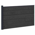 vidaXL Hekpaneel WPC en Aluminium Zwart, Verzenden, Nieuw