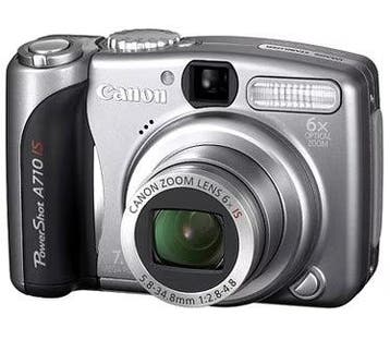 Canon PowerShot A710 Digitale Compact Camera - Zilver, Verzenden, Zo goed als nieuw