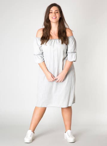 Jurk Yesta Jonita off shoulder 87CM Maat:, Kleding | Dames, Verzenden, Nieuw, Overige kleuren