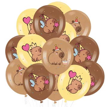 Capibara slinger en folie ballonnen set 7-delig, Verzenden, Nieuw, Versiering, Verjaardag