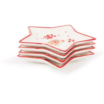 Kerstservies stervormig - 12-delig | 4-persoons, Verzenden, Nieuw