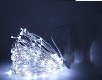 Kerst koperdraad LED verlichting - koud wit - 1,9 meter - op, Ophalen of Verzenden, Nieuw