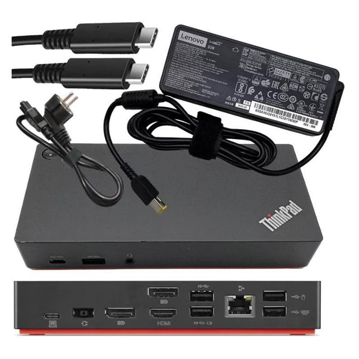Lenovo Docking Station ThinkPad 40AS USB-C Dock Gen2, Computers en Software, Dockingstations, Laptop, Refurbished, Docking station