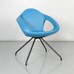 Lonc Easer design stoel, blauw, 4-poot onderstel, Ophalen of Verzenden, Nieuw