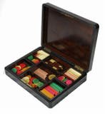 Doos - Hout, Messing, Been - Spelcassette, Antiek en Kunst