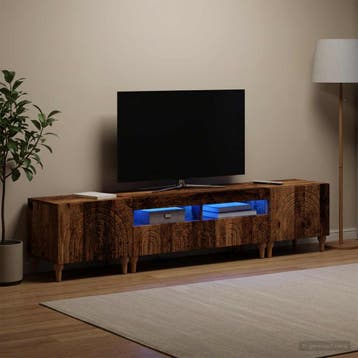 vidaXL 3-delige LED TV-kast Oud hout Bewerkt hout, Minder dan 50 cm, Verzenden, Nieuw, Minder dan 100 cm