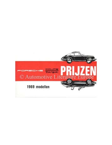 1969 PORSCHE 911 / 912 PRIJSLIJST NEDERLANDS, Nieuw, Porsche, Author