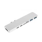 DrPhone 7 in 1 USB C Hub Dual Type C Dock -5K Output - 40 Gb, Verzenden, Nieuw