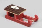 Houten Slee Rood 4x10 cm per stuk, Ophalen of Verzenden, Nieuw