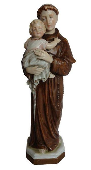 Beeld, Heilige Antonius met Christuskind - 26 cm -