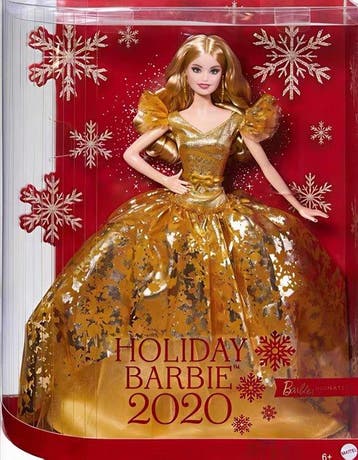 Mattel - Speelgoedfiguurtjes Mattel Holiday Barbie 2020 Gold