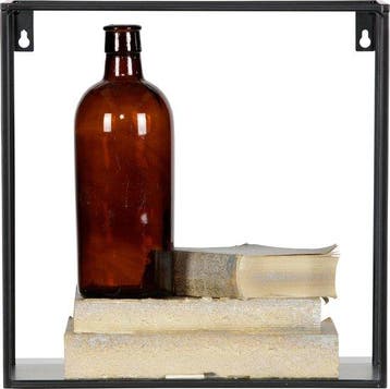 WOOOD Meert Wandplank Kubus - Metaal - Zwart - 30x30x15 cm, Verzenden, Nieuw