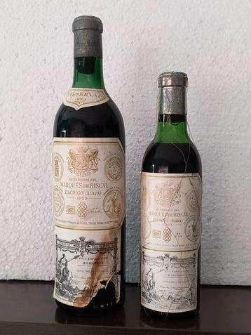 1959 Marques de Riscal Reserva & 1969 Crianza - Rioja - 2, Verzamelen, Wijnen, Nieuw