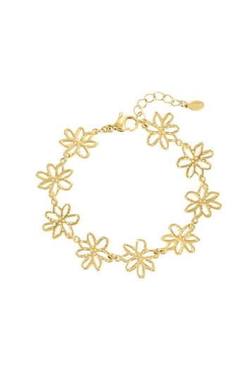 Goudlief Flower party armband (Charme armbanden, Armbanden), Verzenden, Nieuw, Zilver, Overige materialen