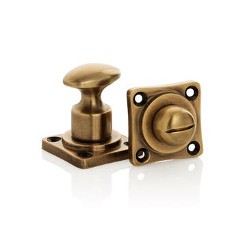 WC slot draaiknop vierkant antiek messing, Ophalen of Verzenden, Nieuw, Koper of Messing, Slot