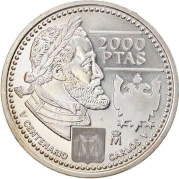 Spanje. Juan Carlos I. 2000 Pesetas 2000 Real Casa de la