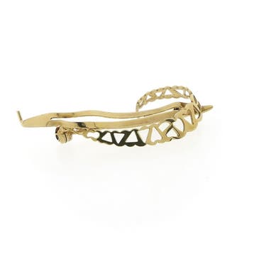 Vintage gouden fantasiebroche, Ophalen of Verzenden, Gebruikt, Overige kleuren, Goud