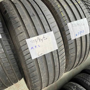 2 x Michelin Pilot Sport 3 255-45-20 Zomerbanden 6mm, Gebruikt, 255 mm, Ophalen of Verzenden, Band(en)