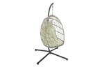 Design Egg Chair Creme Zwart | Nieuw | Laatste Stuks!, Ophalen of Verzenden, Nieuw, Wicker, Verstelbaar