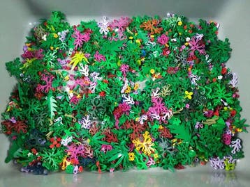 Lego - geen serie - Partij planten en bloemen +/- 500 gram -, Nieuw