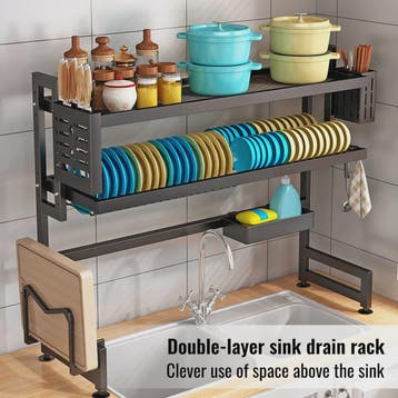 2-Laags Afdruiprek Boven Spoelbak - Multifunctionele Keuken, Verzenden, Nieuw
