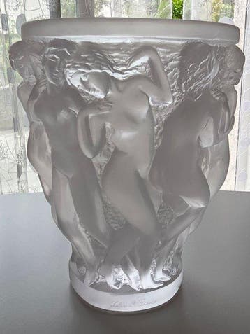 Lalique - Vaas - Bacchanten (H. 14,6 cm) - Kristal, Antiek en Kunst
