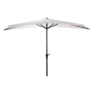 Parasol | Gardalux | Ø 270 cm (Crème, Half), Tuin en Terras, Parasols, Nieuw, Verzenden