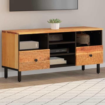 vidaXL Tv-meubel 100x33x46 cm massief acaciahout, Huis en Inrichting, Kasten | Televisiemeubels, Verzenden, Nieuw, Overige houtsoorten