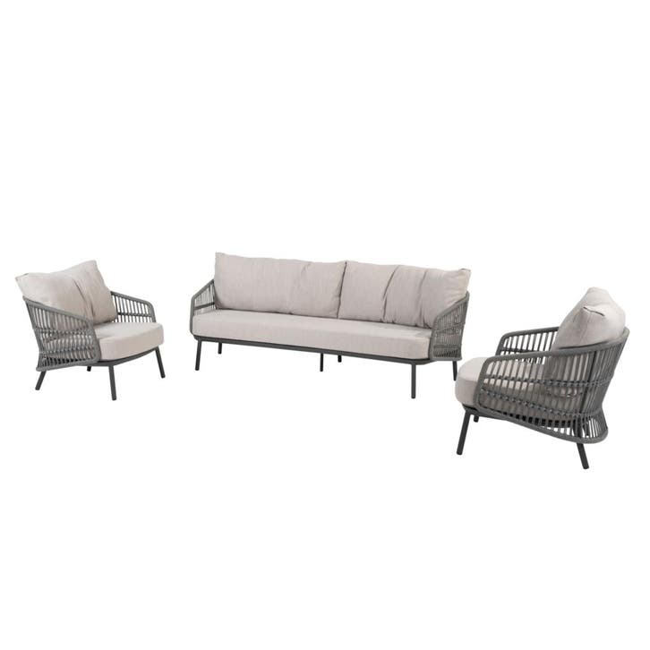 Alicante stoel bank loungeset 3 delig antraciet Taste 4SO, Tuin en Terras, Tuinsets en Loungesets, Nieuw, Ophalen of Verzenden