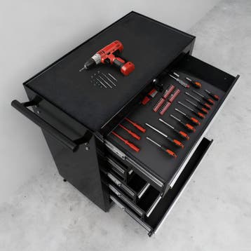 Gereedschapswagen met 5 lades - zwart, Verzenden, Nieuw