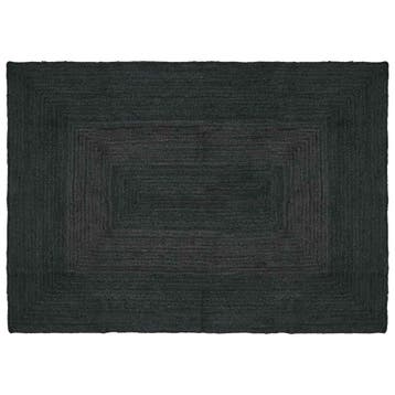 vidaXL Gebied Tapijt Donkergrijs 120 x 170 cm Jute, Verzenden, Nieuw