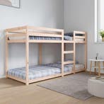 vidaXL Stapelbed massief grenenhout 80x200 cm, Eenpersoons, Bruin, Verzenden, Nieuw