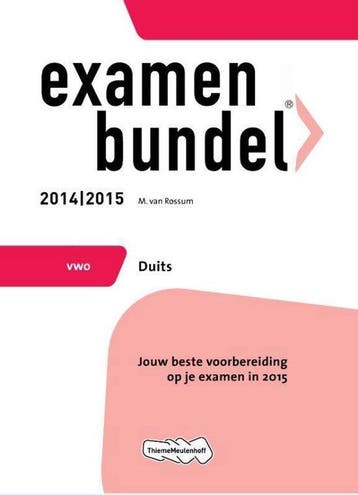Examenbundel - Duits Vwo 2014/2015 - Examenbundel - Duits, Ophalen of Verzenden, Nieuw