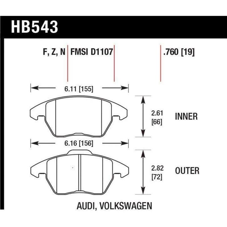 Hawk HP+ Street Brake Pads, Auto-onderdelen, Remmen en Aandrijving, Ophalen of Verzenden