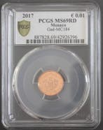 Monaco Km 188 1 Cent 2017 Wappen Pcgs Ms69rd, Verzenden