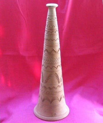 Vintage Bak - Terracotta - 1980-1990 - Grote trompet -