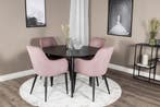 Eetkamerstoel - Claudia - Roze - Rib - Jörn, Verzenden, Nieuw