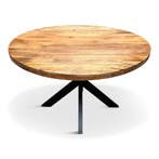 Ronde mango eettafels Laagste prijs van Nederland !, Overige materialen, Verzenden, Rond, Nieuw