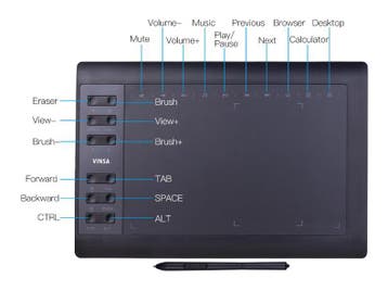 Grafisch Tekentablet met Stylus en Sneltoetsen 25,4×15,2, Computers en Software, Tekentablets, Verzenden, Nieuw