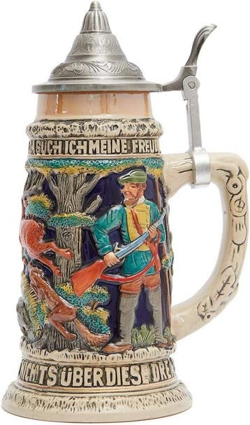 Bierbeker Luxe Keramiek 24cm | Laatste Stuk! Cadeau Mannen, Keramiek, Overige typen, Ophalen of Verzenden, Zo goed als nieuw