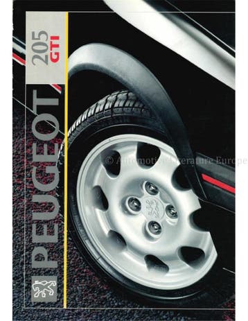1992 PEUGEOT 205 GTI BROCHURE NEDERLANDS, Nieuw, Peugeot, Author