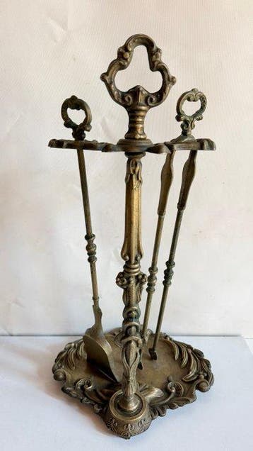 Openhaard accessoire - Messing - Exclusief haardgereedschap