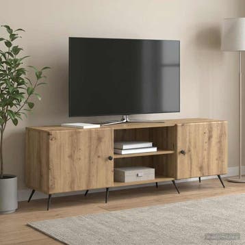 vidaXL TV-kast 150 x 31 x 50 cm Artisanaal eiken Bewerkt, Minder dan 50 cm, Verzenden, Nieuw, Minder dan 100 cm
