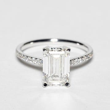 Zonder minimumprijs - Statement ring - 18 karaat Witgoud -