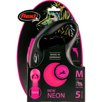Flexi Rollijn New Neon Tape 5 mtr tot 25 kg Roze, Verzenden, Nieuw