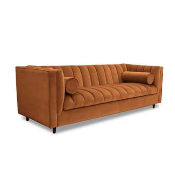 Bankstel Joure - rechte banken - Cognac, Nieuw, Stof